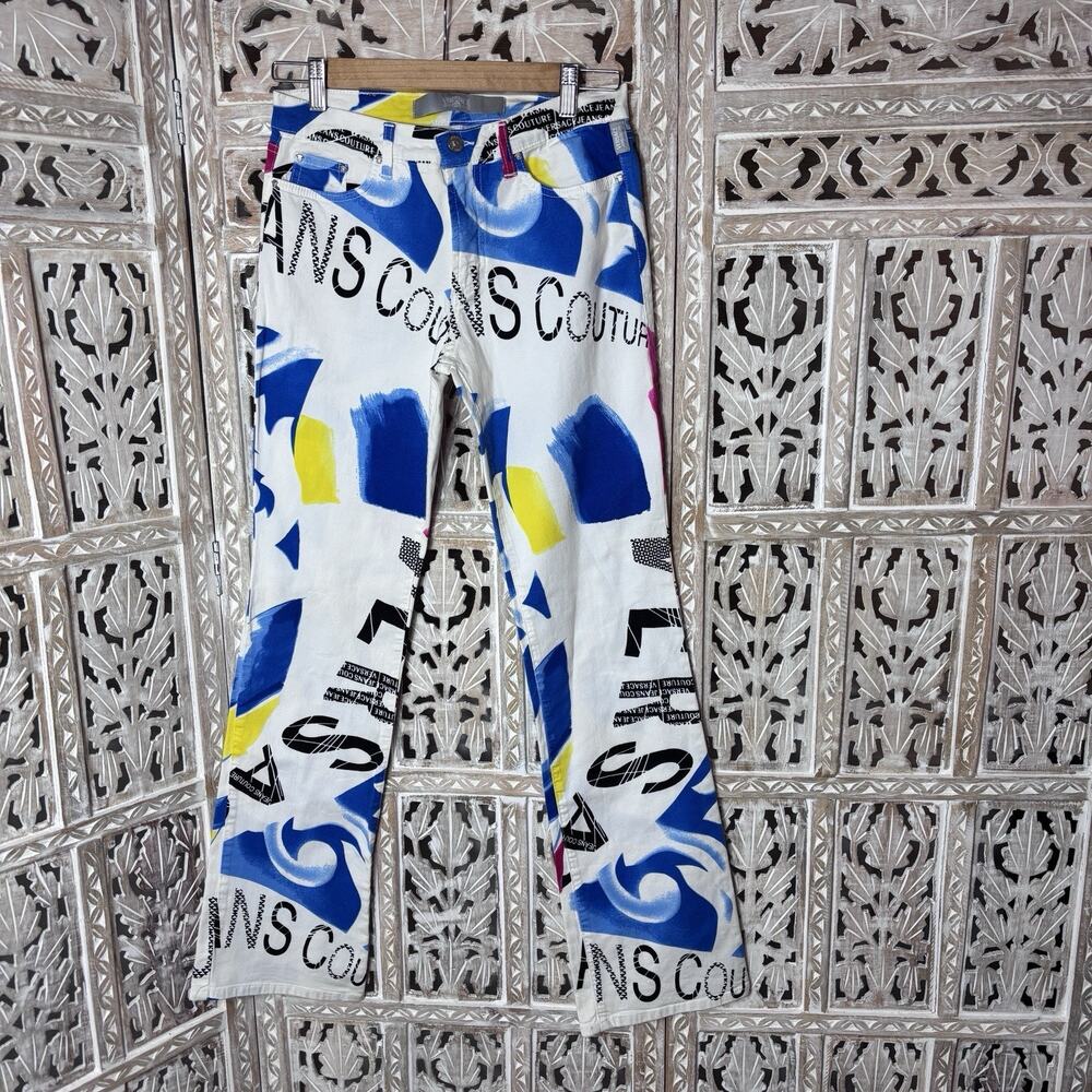 Vintage Y2K Versace Jeans Couture Abstract Brushstroke Watercolor Art Print 29